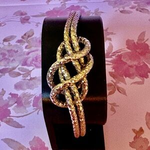 Elegant Silver Braided Women's Bracelet